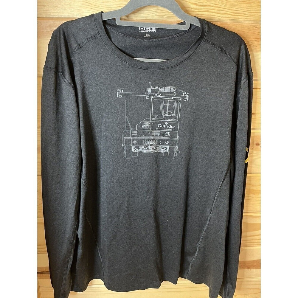 OGIO Endurance 2XL Outrider Long Sleeve Gray Shirt